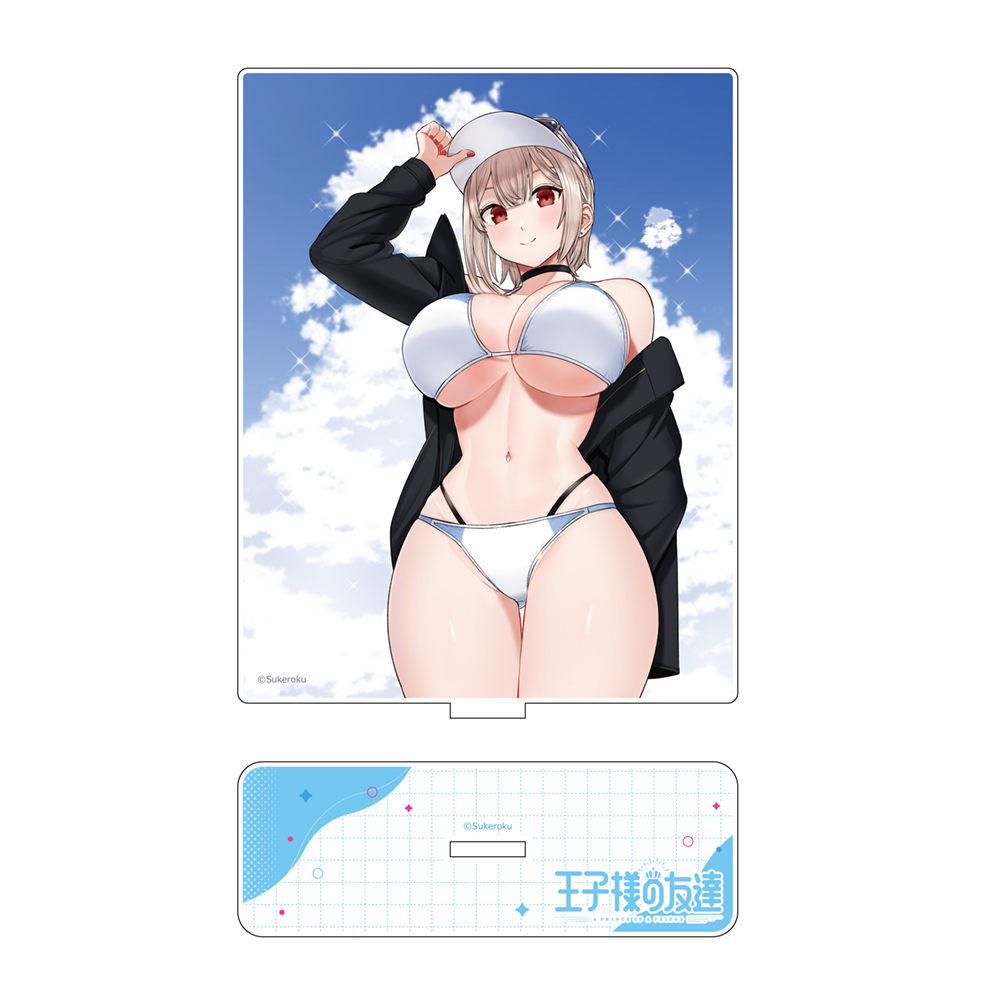 王子様の友達]アクリルパネルスタンド（藍田美明／水着）