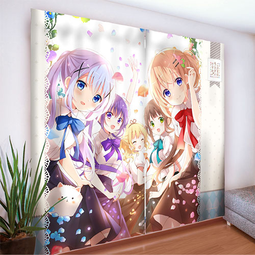 【遮光仕様】ご注文はうさぎですか？ bloom カーテン魂 ご注文はうさぎですか？ BLOOM]カーテン(花びら)