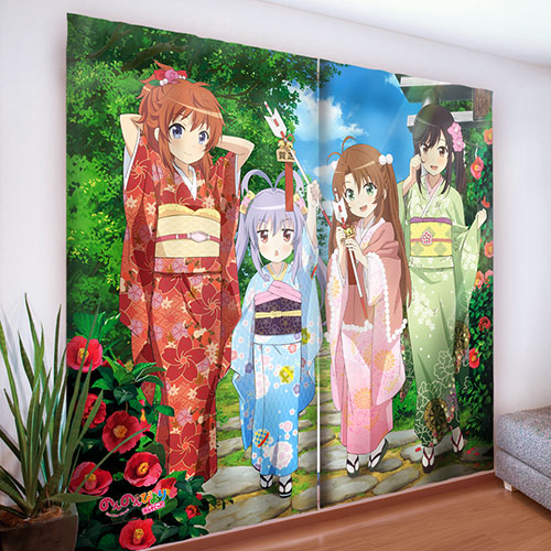 のんのんびより のんすとっぷ]描き下ろしカーテン（晴着）