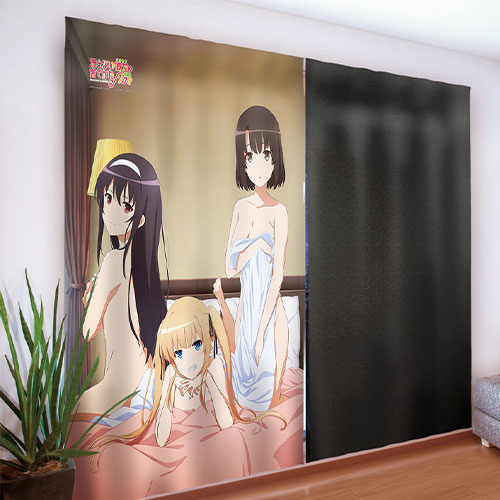 冴えない彼女の育てかた Fine 恵＆英梨々＆詩羽 遮光カーテン 冴えない彼女の育てかた Fine]カーテン（恵＆英梨々＆詩羽）
