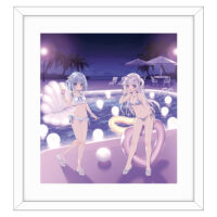 宮坂みゆ先生]描き下ろし複製原画（椎乃＆白凪／ナイトプール）
