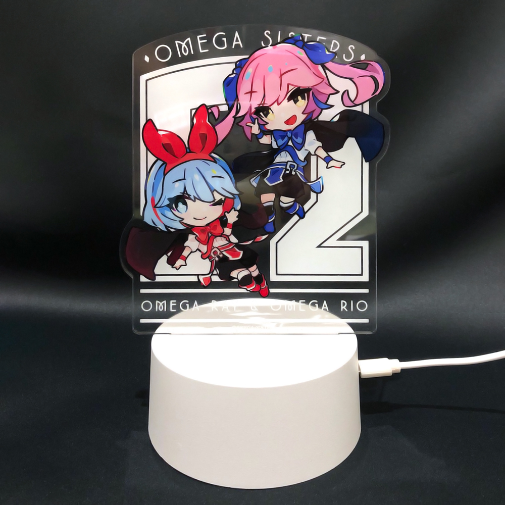 おめがシスターズ]ライトアップアクリルスタンド（おめがレイ