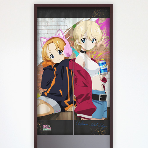 ガールズ＆パンツァー 最終章]のれん（ダージリン＆オレンジペコ）