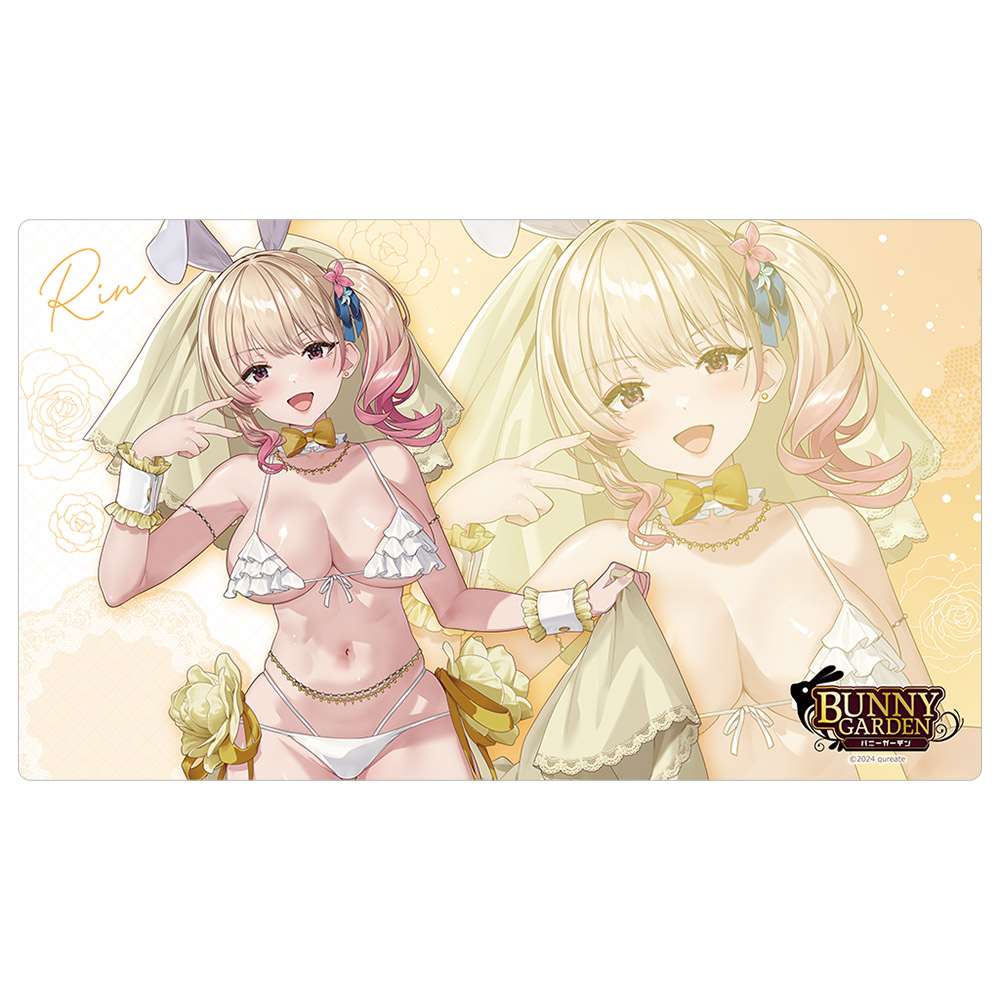 バニーガーデン]描き下ろしラバーマット（凜／バニーウエディング水着）