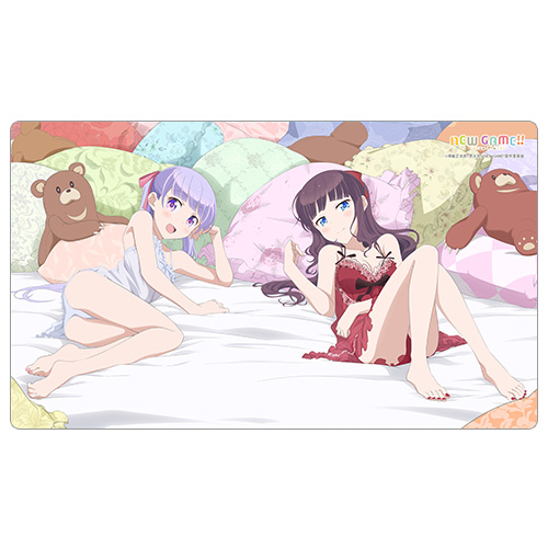 NEW GAME!!]ラバーマット（涼風 青葉＆滝本 ひふみ／ネグリジェ）