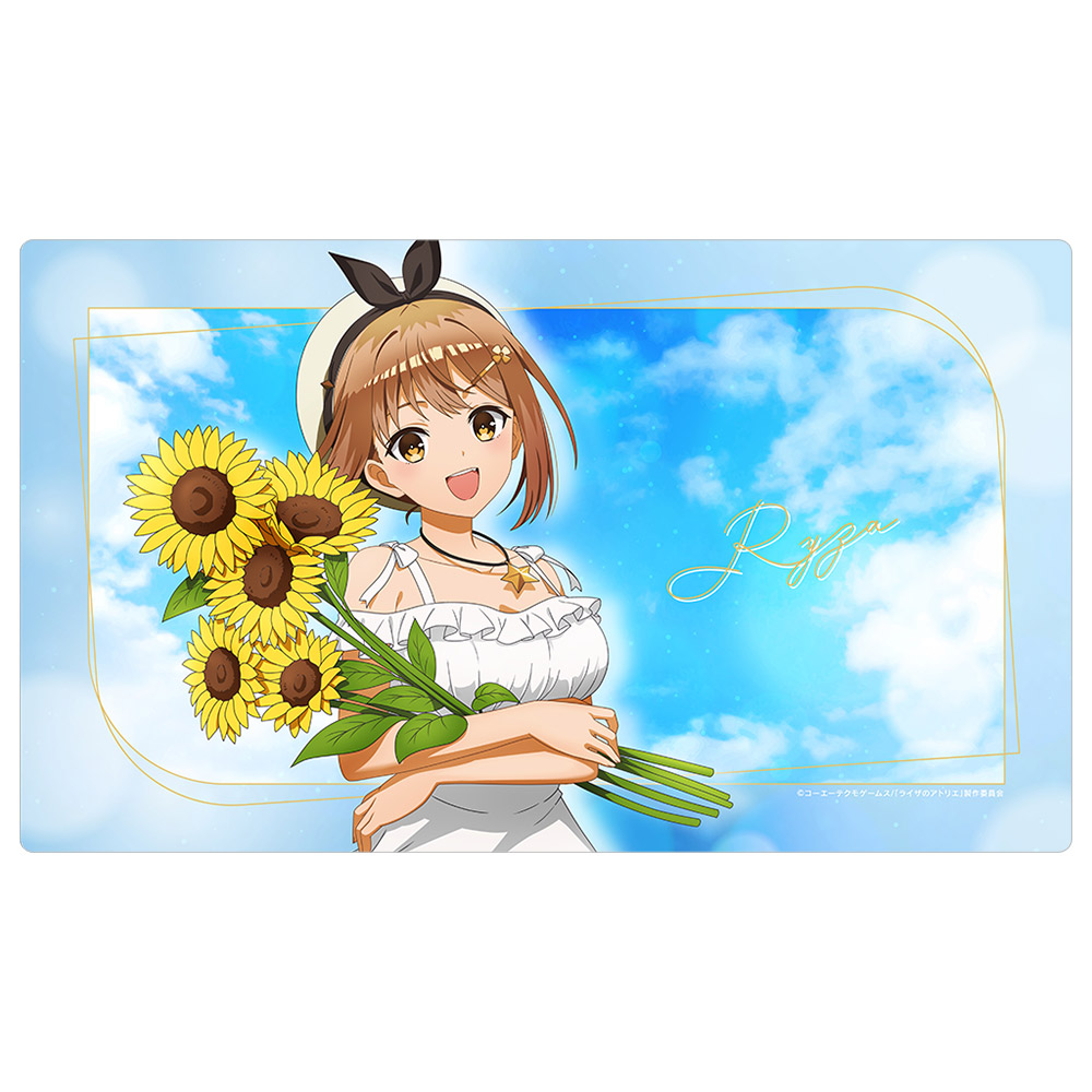 ライザのアトリエ ライザ CakeRabbits プレイマット ライザのアトリエ]描き下ろしラバーマット（ライザ／白ワンピース）