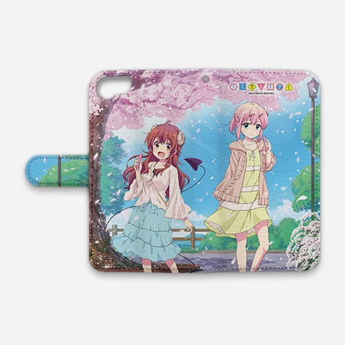 まちカドまぞく]描き下ろし手帳型スマホケース（優子＆桃／桜