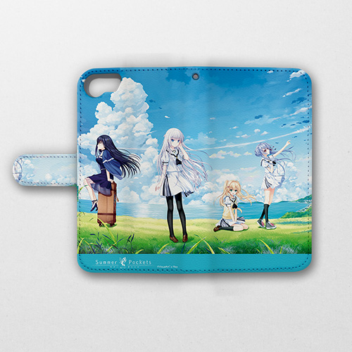 Summer Pockets 久島 鴎スーツケース手帳型スマホケース Lサイズ Amazon.co.jp: Summer Pockets 久島鴎 キャリーケース風