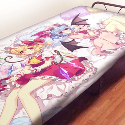 C95 東方Project レミリア＆フランドール 描き下ろしシーツ色紙セット 東方Project]まさる.jp先生 描き下ろしシーツ（レミリア＆フラン