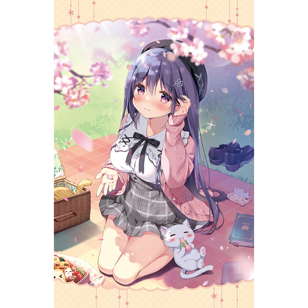 ぱん先生]タオルケット（うた／桜）