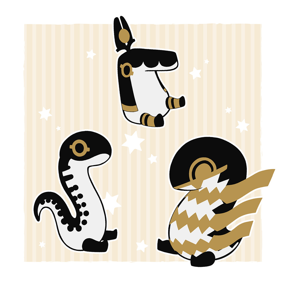 とーとつにエジプト神 クッションカバー C とーとつにエジプト神 クッションカバー C