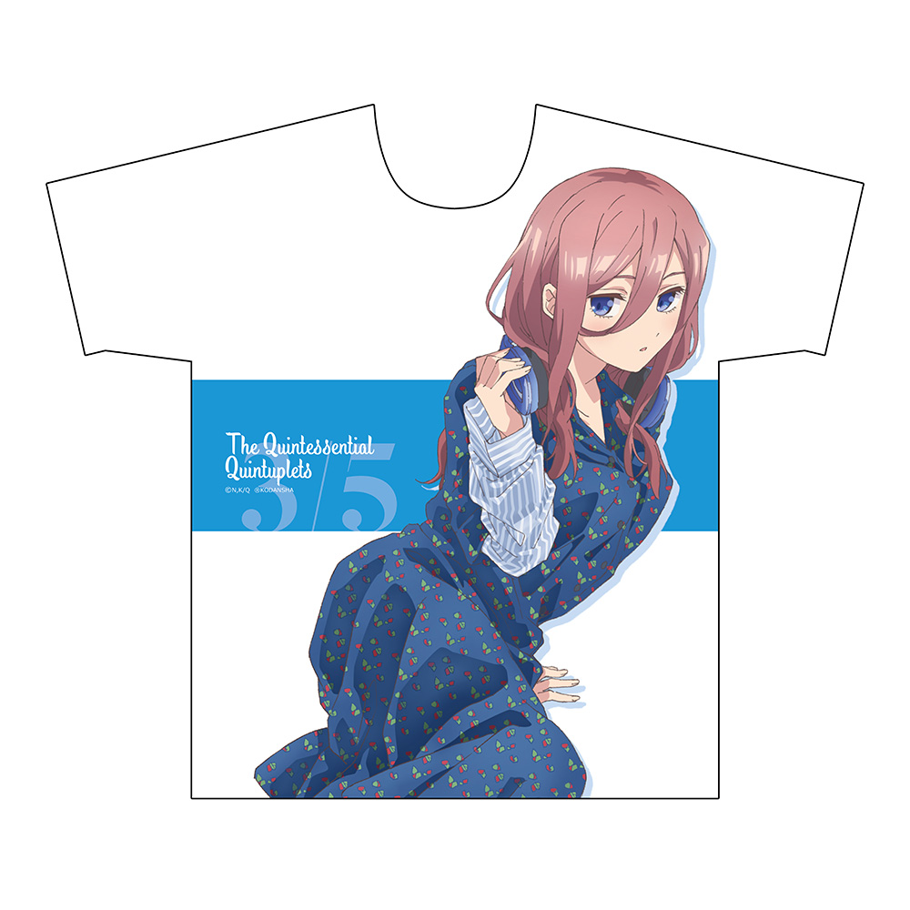 [五等分の花嫁]フルグラフィックTシャツ（中野三玖）