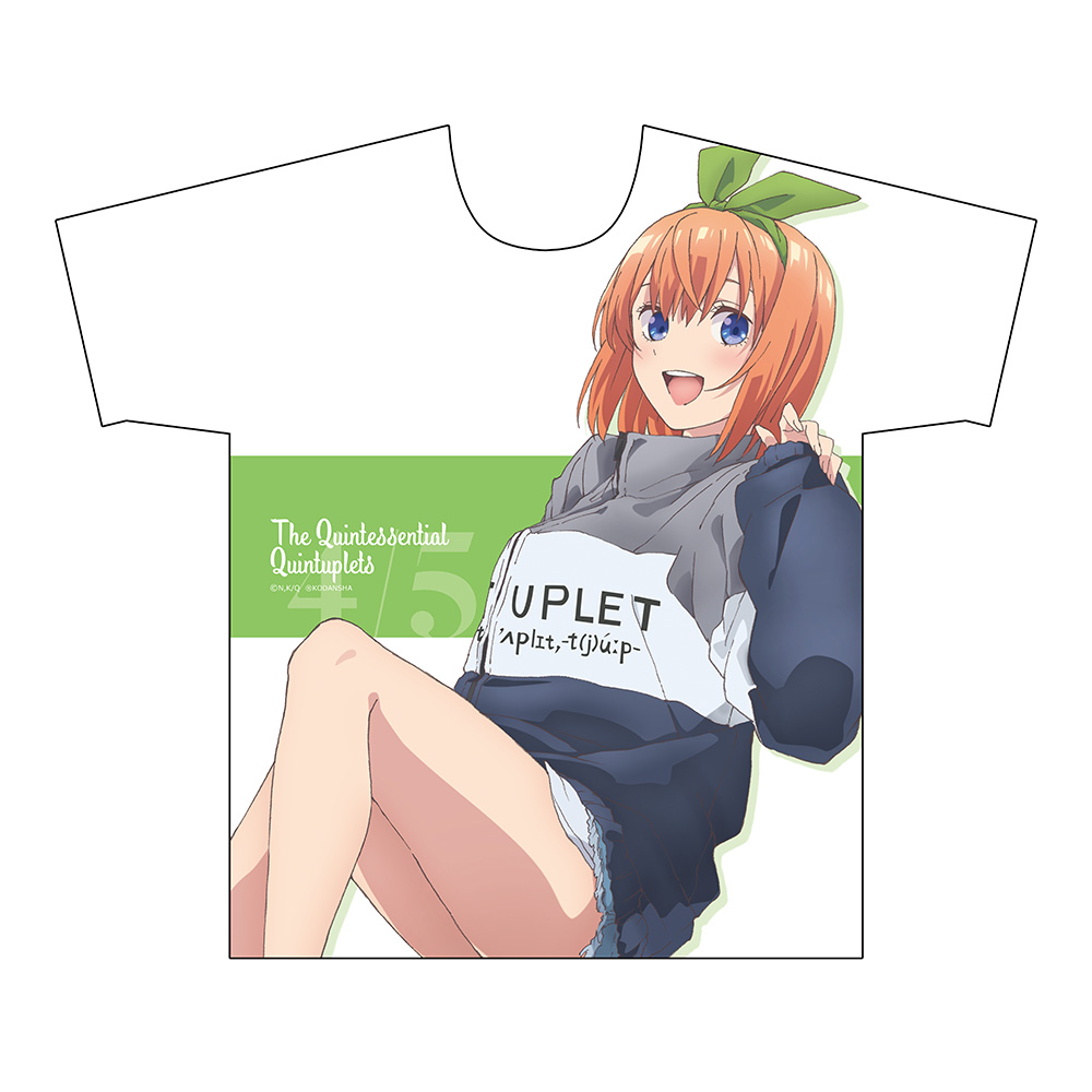 五等分の花嫁 フルグラフィックtシャツ 中野四葉 カーテン魂