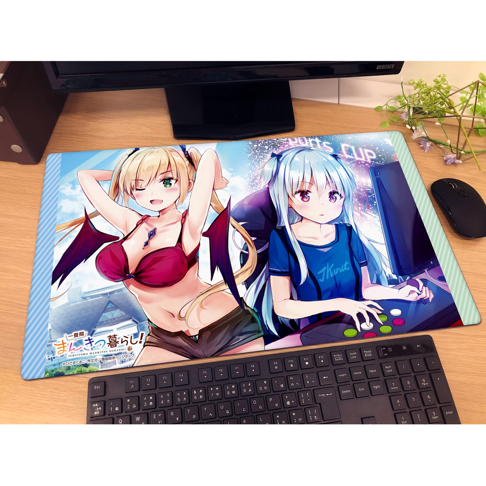 一畳間まんきつ暮らし！]ラバーマット（鈴木万里花、中埜音緒）