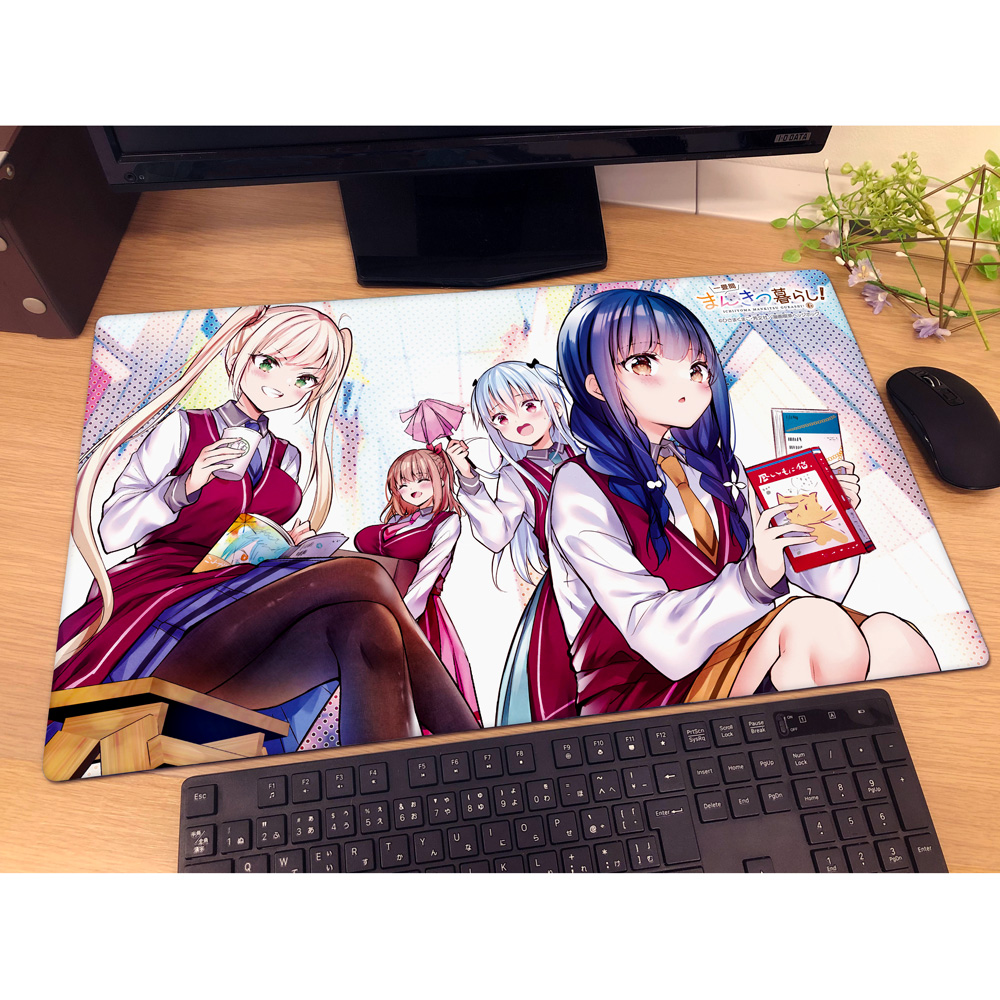 一畳間まんきつ暮らし！]ラバーマット（森田芽衣子、天宮梨絵、鈴木