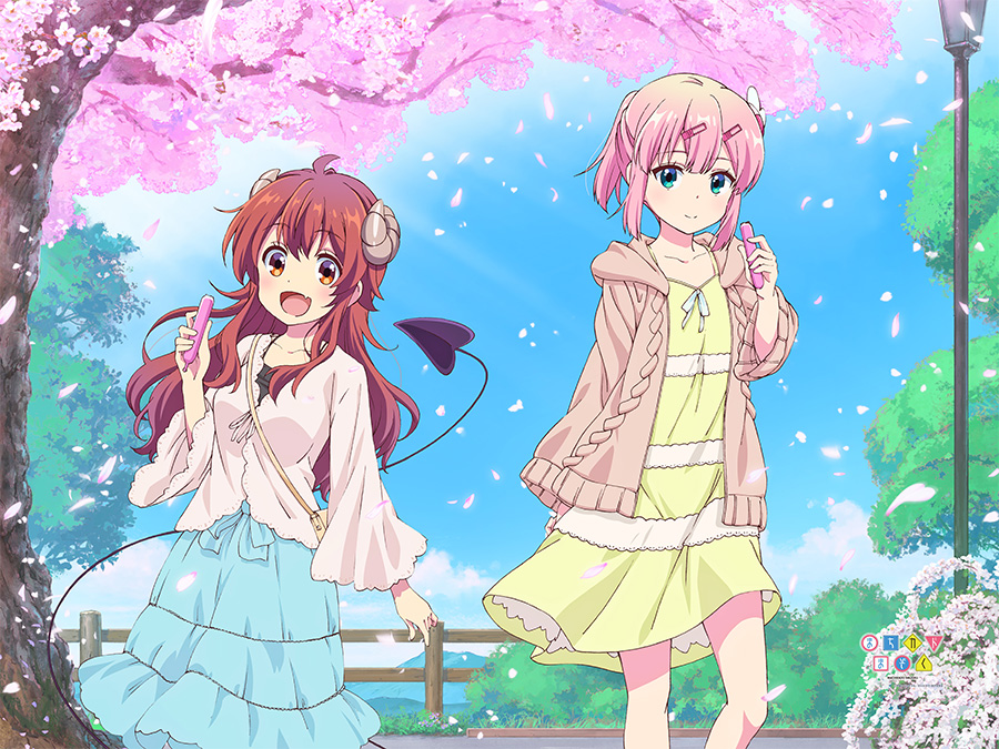 まちカドまぞく 描き下ろしカーテン 優子 桃 桜