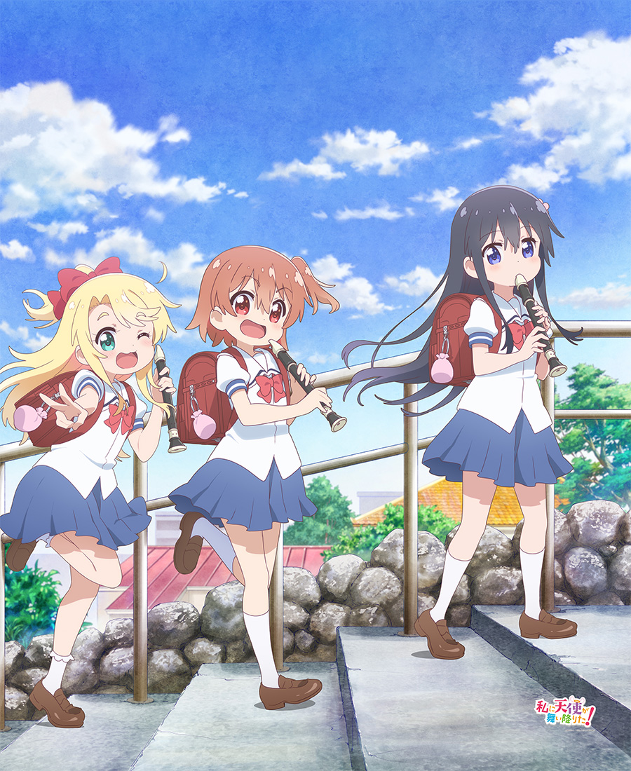 私に天使が舞い降りた 描き下ろしカーテン 白咲花 星野ひなた 姫坂乃愛